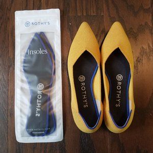 Rothy's "The Point" pointed toe flats and insole